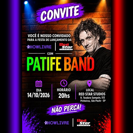 Evento: Festa de lançamento da Showlivre + Red Star